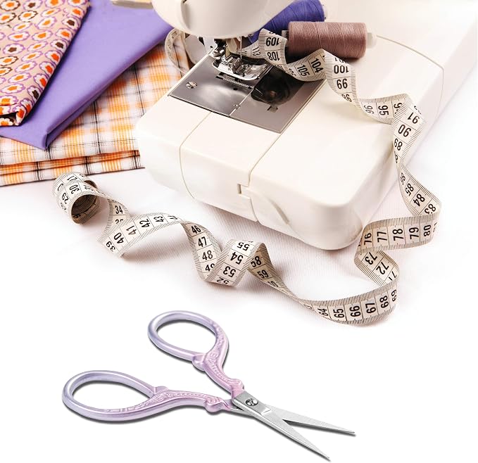 Embroidery Scissors Stainless Steel Sharp 3.6 inch Scissors | Leather Scissors Cover for Sewing Crafting, Art Work, Threading, Needlework - DIY Tools Dressmaker Small Shears