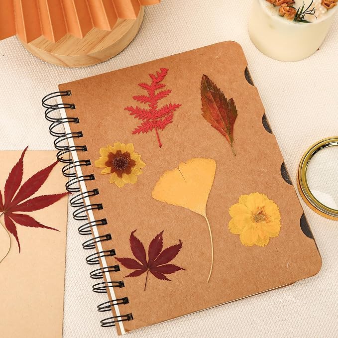 Augshy Fall Dried Pressed Flowers and Leaves for Autumn Crafts Resin DIY