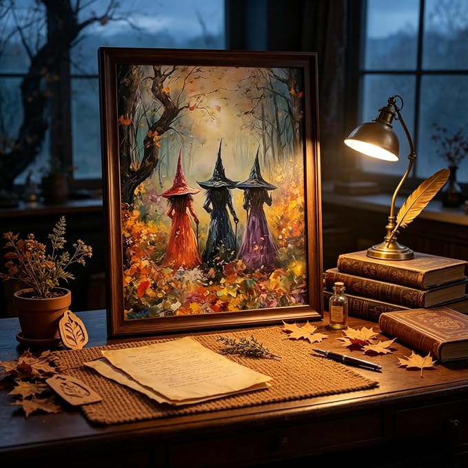CSZPPQAF Halloween Witch Paint by Numbers Kits for Adults Beginners
