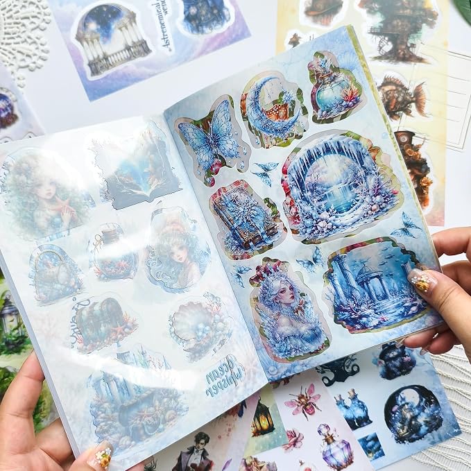 Fantasy Magic Sticker Book for Journaling Scrapbooking 400+ Stickers