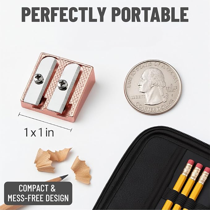 Mr. Pen- Handheld Metal Pencil Sharpener, 6 Pack