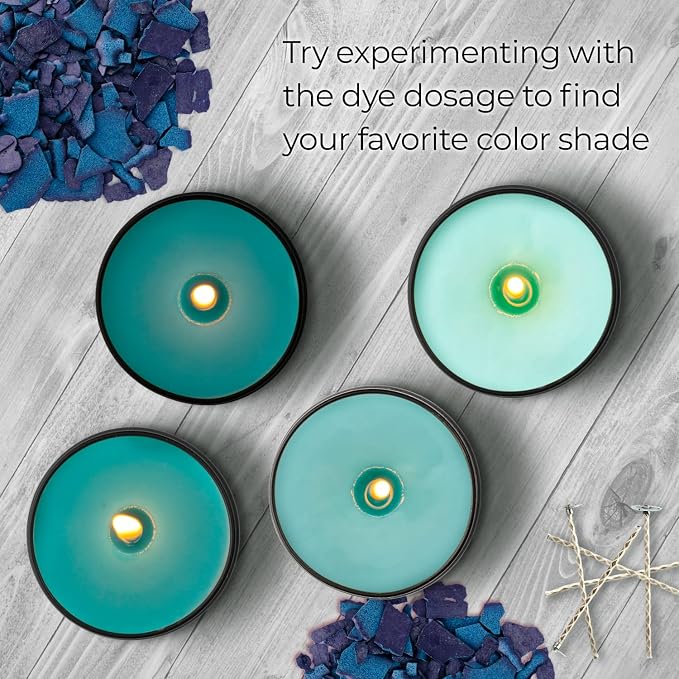 Aquamarine Candle Dye 2oz for Soy Candle Making – Wax Color Chips | Highly Concentrated Candle Wax Dyes – Candle Shop Premium Color Dye Chips for Soy Wax, Beeswax, Paraffin