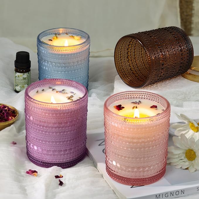 DARJEN Candle Making Kit for Adult, 4 Jars & 4 Tins Soy Wax Scented DIY Set | 100% Soy Wax, 10oz Glass Jars, 4oz Tins, Cotton Wicks, Pleasant Scents, Instruction& More- Perfect as Home Decorations