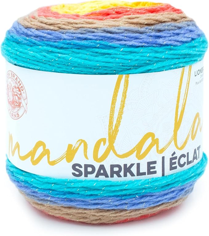 Lion Brand Yarn Mandala Sparkle Yarn, Hercules, 1 Skein