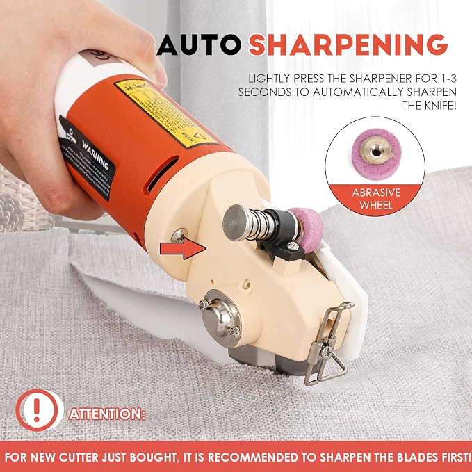Electric Rotary Fabric Carpet Cutter Heavy Duty Multi-layer Fabric Scissors