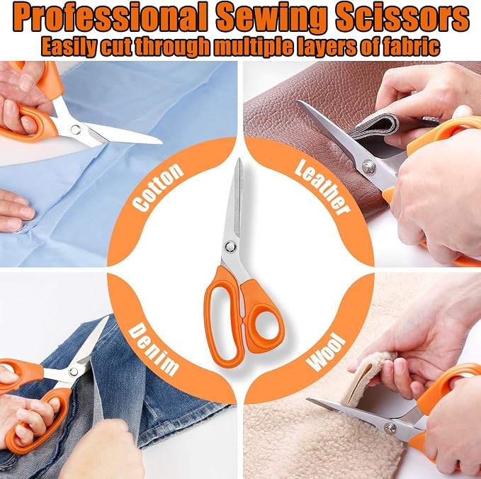 Maxfanay Sewing Kit for Adults Beginners, Portable Needle Thread Repair Kit | Heavy Duty Tailor Scissors, 43XL Thread & Yarn Snips, Complete Sewing Supplies Set for Home, Travel & College Dorm Essentials
