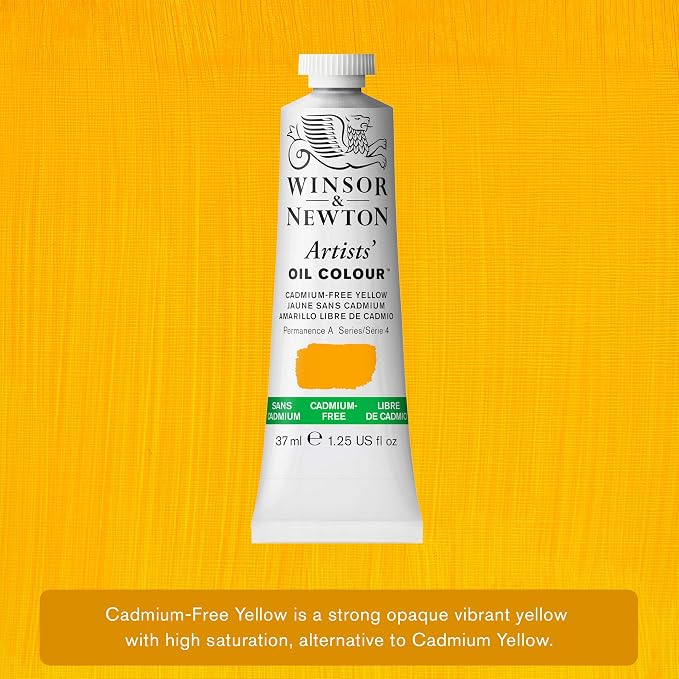 Winsor & Newton Artists' Oil Paint, 37ml Tube, Cadmium-Free Yellow