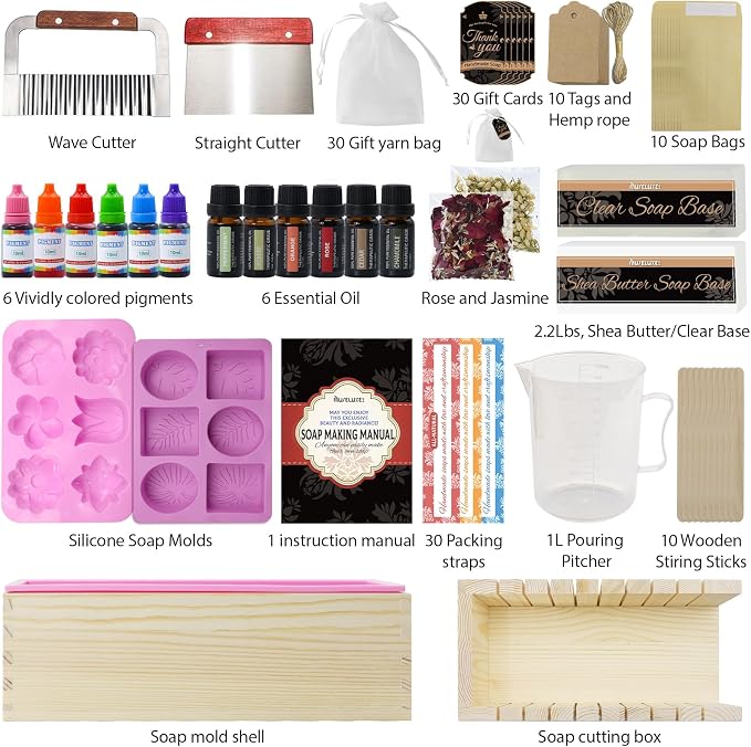 MuseLuxe Soap Making Kit for Adults, Melt & Pour DIY Set