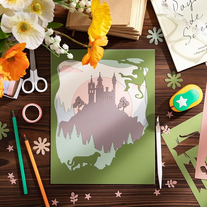 30 Sheets Morandi Mixed Colors Cardstock 92LB Construction Paper 8.5 x 11In