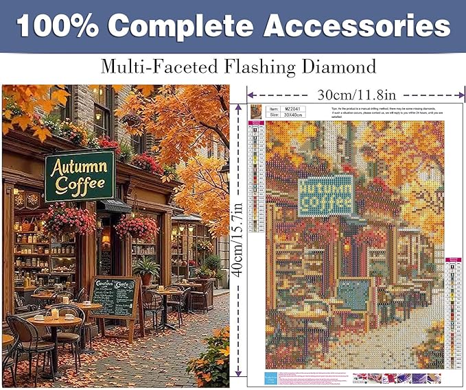 ijbnhd Autumn Diamond Art Kits for Adults Diamond Painting Kits 12x16in