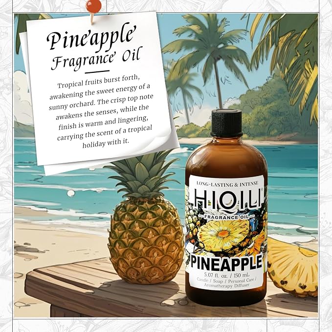 HIQILI Pineapple Fragrance Oil, DIY Perfume & Body Product - 5.07 Fl Oz