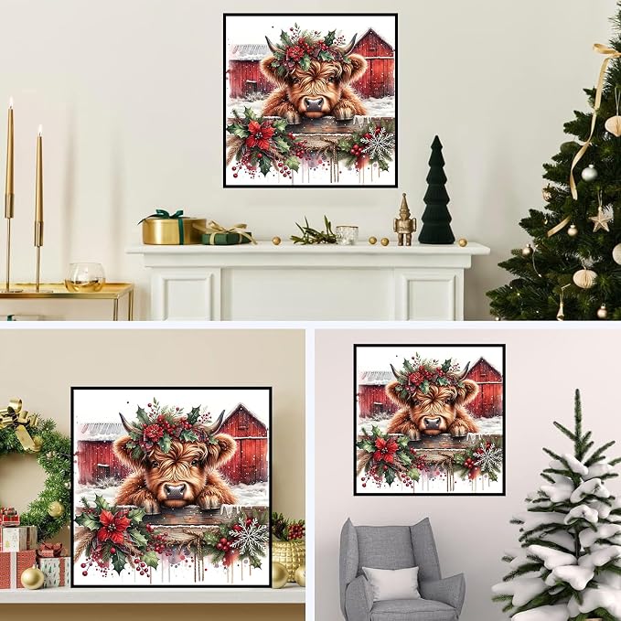 Lophomie Christmas Diamond Art Kits for Adults, 5D Diamond Painting Kits
