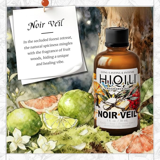 HIQILI Noir Veil Fragrance Oil for Candle Making & Diffuser - 1 Fl Oz