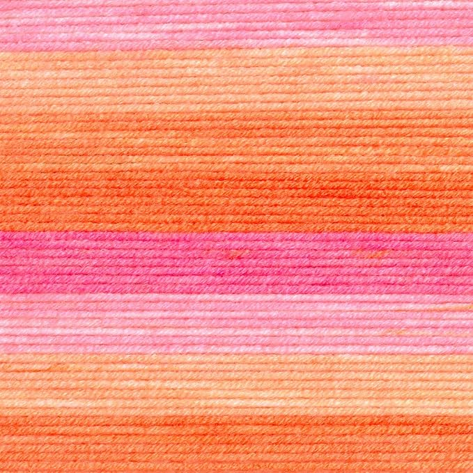 Lion Brand Yarn, Mandala Ombré Yarn, Serene, Pink Multicolor, 3 Pack | Variegated Yarn for Crochet, Knit, Crafts, Soft, Acrylic Fiber for Blankets, Worsted Weight Sweaters, Colorful Shawls