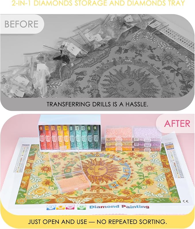 Diamond Art Trays With Lids, 10PCS Diamond Painting Trays, Gift Box