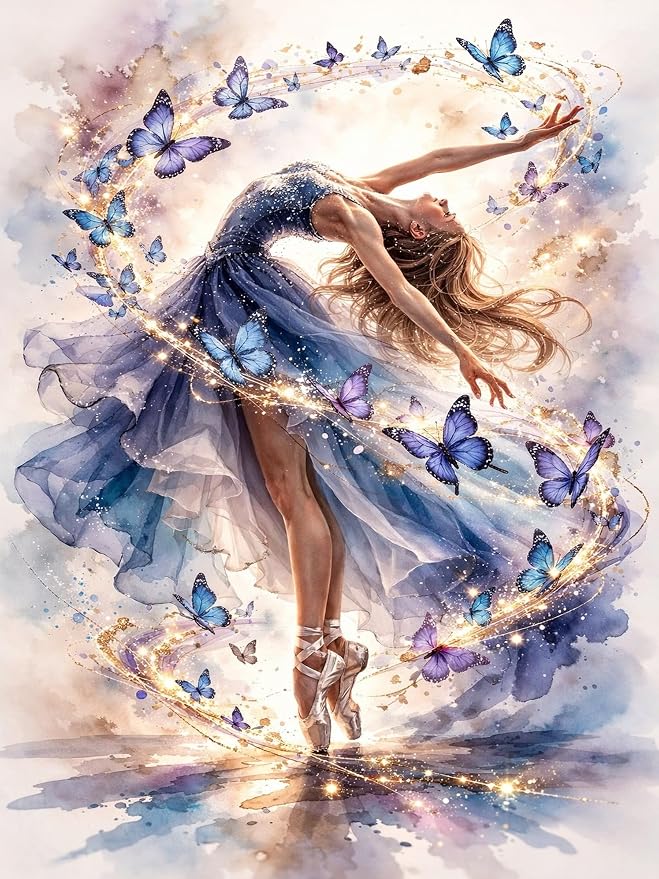 Benjenes Dancing Girl Diamond Art Kits for Adults Diamond Painting Kits
