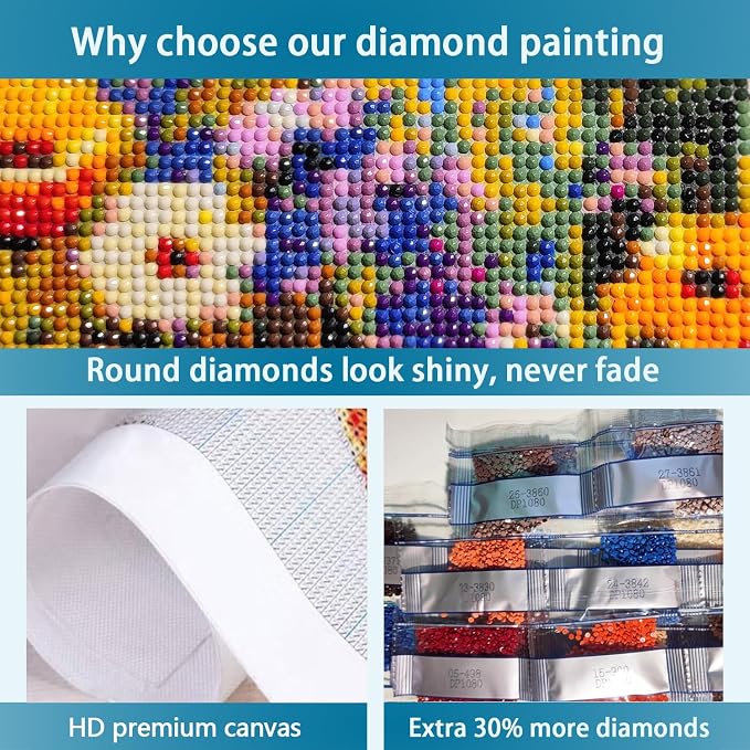 TOPMCYSG Faith,Hope,Love Diamond Art Kits for Adults Beginner 13.78x13.78in | Inspirational 5D Diamond Painting Kits,DIY Paint with Round Full Drill Diamond Dots Gem Painting for Adults,Home Wall Decor