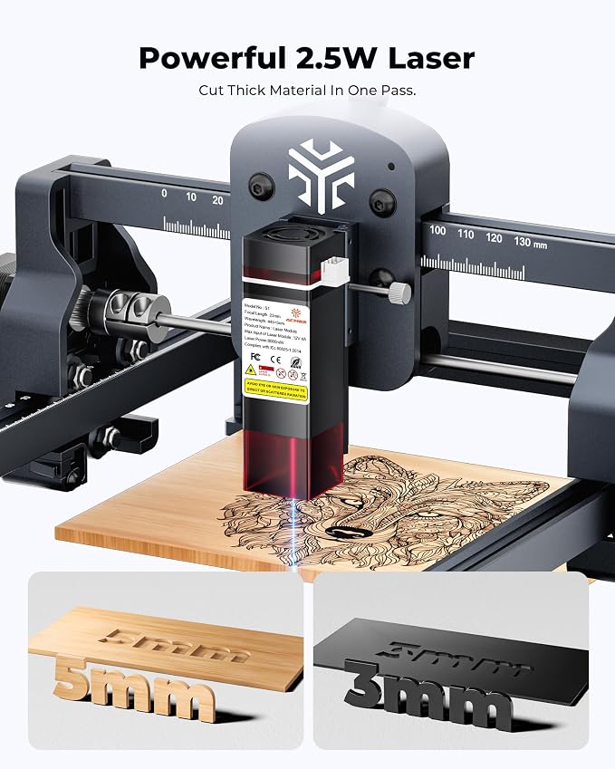 ACMER S1 Laser Engraver Machine, 6000mW Lazer Cutter for Wood and Acrylic