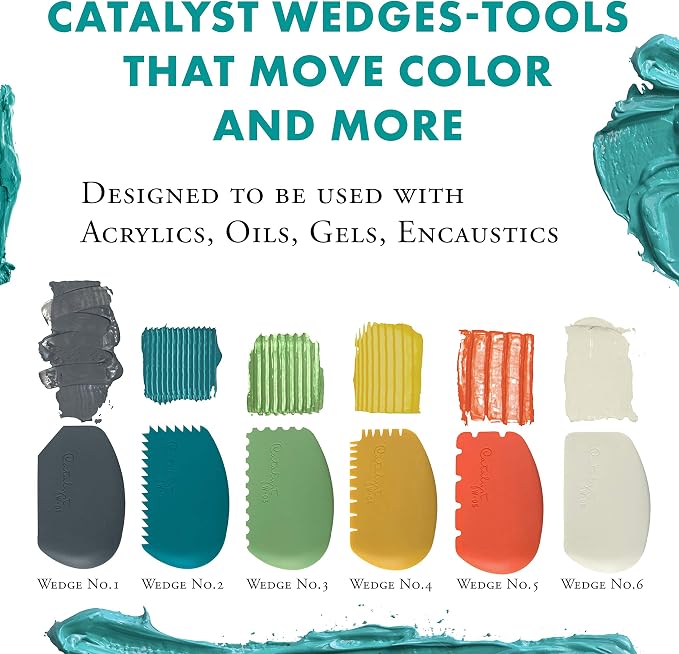 Princeton Catalyst Tools, Art Supplies for Texturizing and Moving Paint, Wedge- White