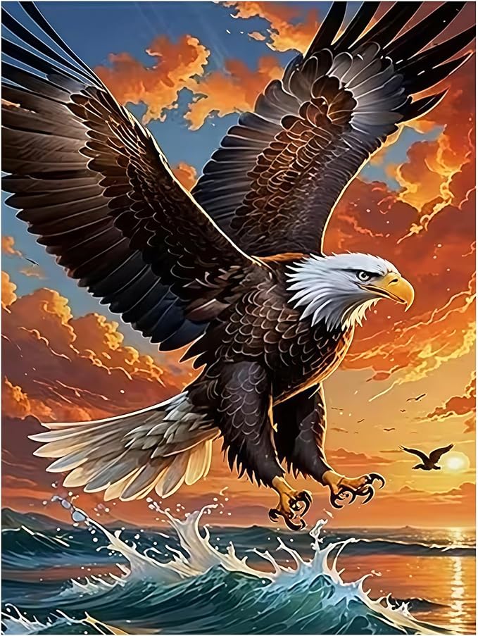 Mandun Eagle Diamond Painting Kits for Adults, Diamond Art Kits, 12x16 in