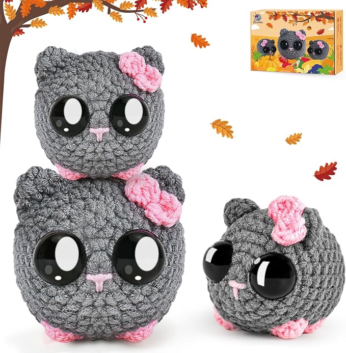 Crochetta Beginner Crochet Kit with Step-by-Step Video Tutorials, Learn to Crochet for Adults & Kids, Knitting Craft Supplies, Hanging Plants Home Decor (40%+ Yarn)