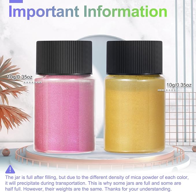 CHANGTIKEJI Mica Powder - 81 Colors - 10g/Bottle of Natural Pigment Powder | for Epoxy Resin，Soap Making，Candle Making,Car Freshies,Dye,Nail Polish,Bath Bombs
