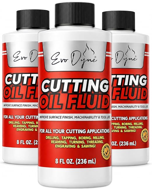 Evo Dyne Cutting Oil 3-Pack 8 oz Metal Cutting Fluid Made in USA