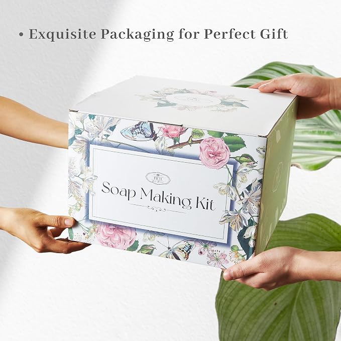 PIUH Soap Making Kit with Soap Melter for Adults Begineer | 2lbs Soap Base, Silicone Molds & Scraper, Calendula,4 Fragrance Oils & Dyes for Soap Making,Soap Making Supplies Kits