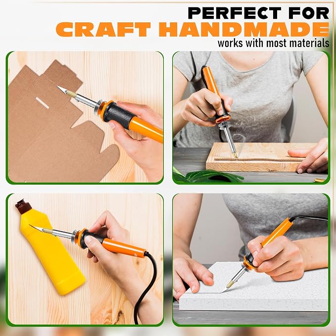 Hot Knife Cutting Tool, 30W, 10 Blades and Wood Burning Tip