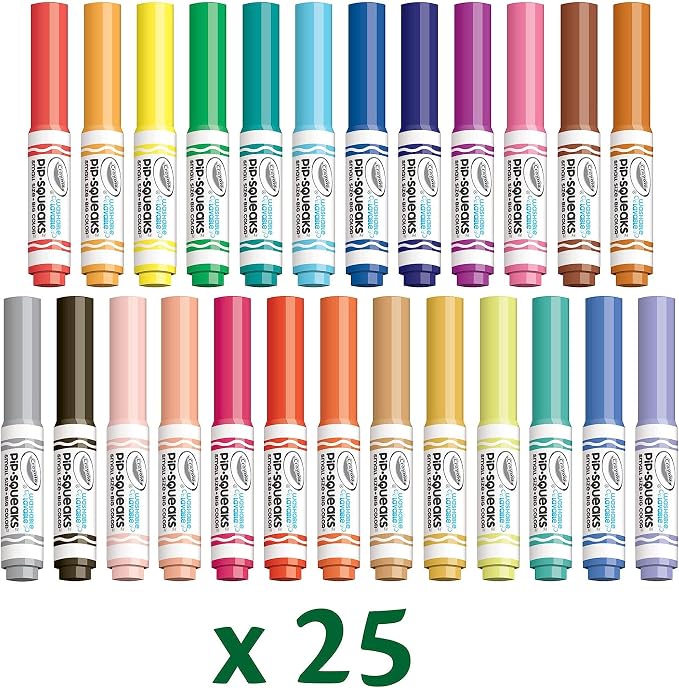 Crayola Pip-Squeaks Washable Markers 65ct, Coloring Art Supplies for Kids