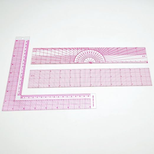 Clear Metric Sewing Rulers,French Curve Sewing Rulers Set,Sewing Tools Supplies for Quilting, Dressmaking, Tailors, Designers, Flexible PVC, 9PCS