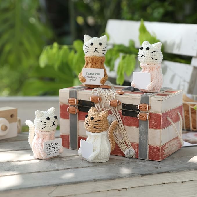 Positive Crochet Animals Cat – “Never Forget the Difference You Make”