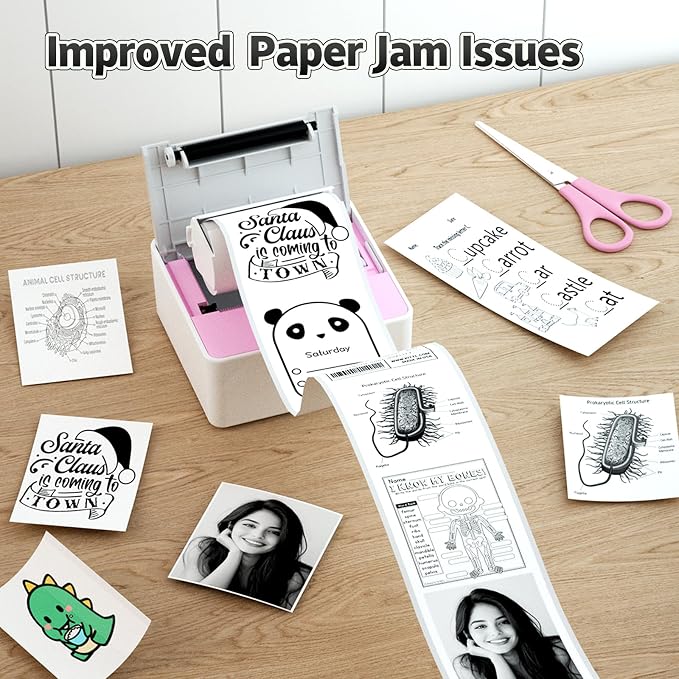 iDPRT Mini Portable Sticker Printer with 1 Roll Sticker Paper