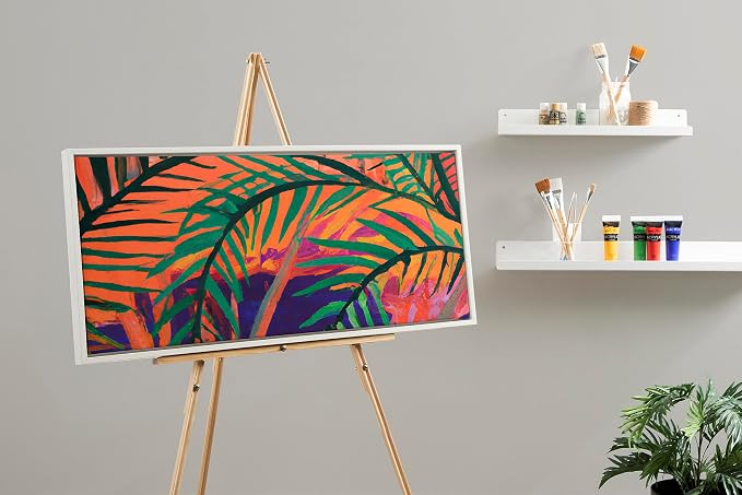 Kate and Laurel Sylvie Blank Framed Canvas Wall Art, 18x40 White, Modern Empty Canvas for Paint-Your-Own Art, Premium Framed
