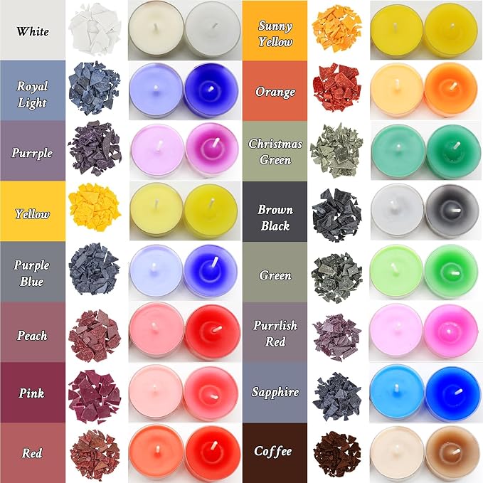 MAQIHAN Candle Dye - 16 Vibrant Colors Wax Dye for Soy Wax Candle Making | Candle Making Supplies, Bulk Wax Coloring Dye for DIY Candle, Soy Candle Making, Safe Natural Colors