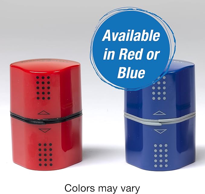 Faber-Castell Grip Trio Manual Pencil Sharpener (Red or Blue) - Graphite, Jumbo and Colored Pencil Sharpener