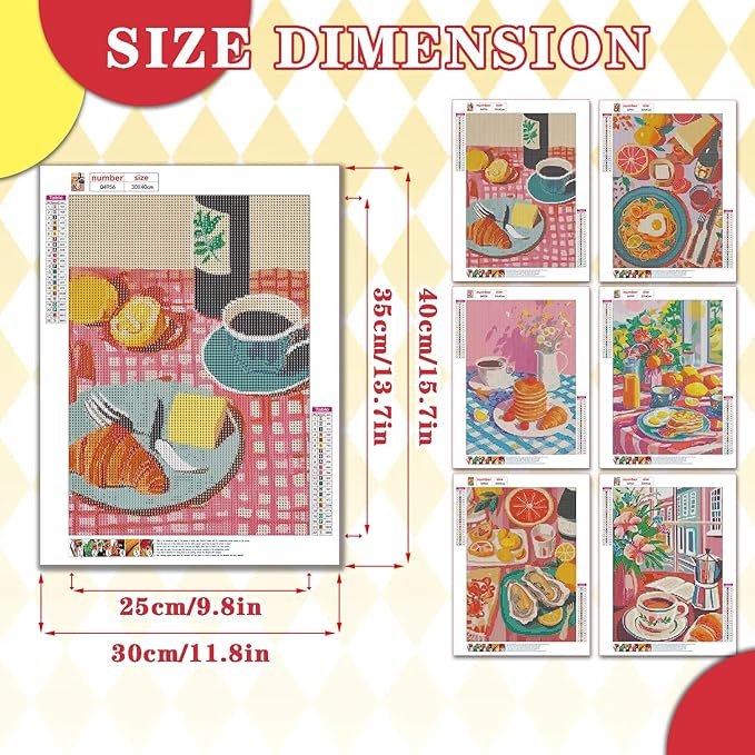 Leatrice 6 Pack Chic Diamond Painting Kits for Adults 5D Diamond Art Kits