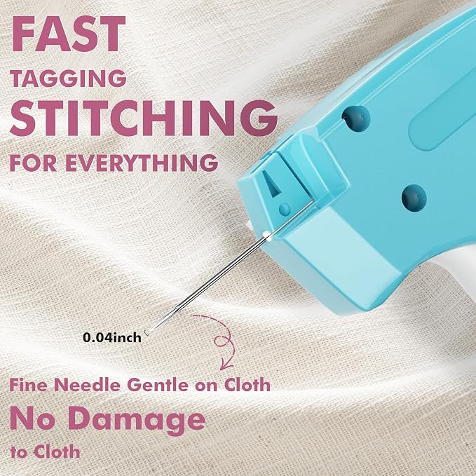 Stitch Gun for Clothes, Tagging Gun, Quick Clothing Fixer, Blue