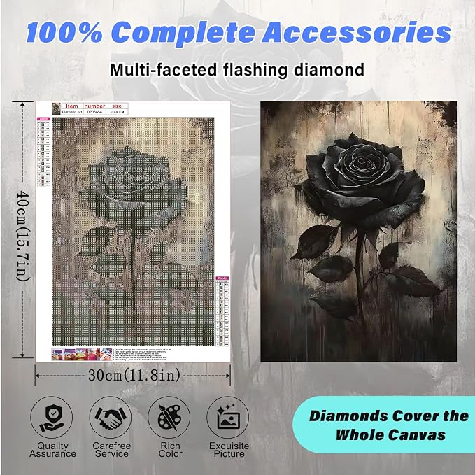 Halloween Gothic Diamond Art Kits for Adults,Diamond Painting Wall Decor