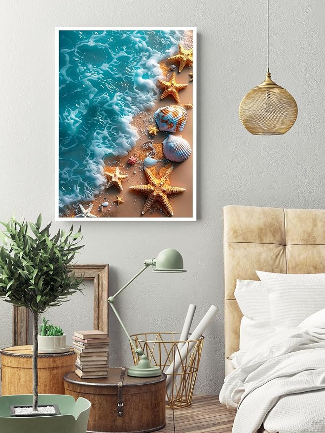 Beach Diamond Art Kits for Adults, 5D Diamond Painting Kits for Beginners