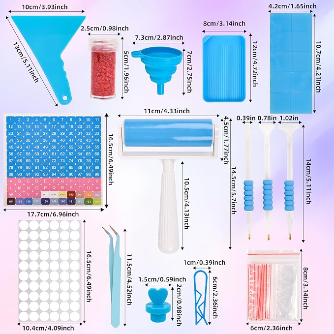 MERATIA Diamond Painting Storage Case Organizer, 40 Slots with Accessories