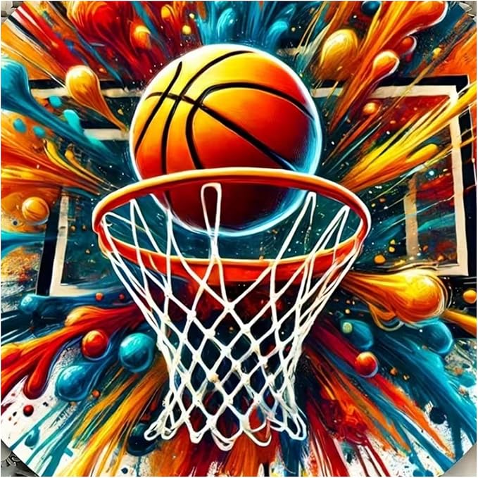 Basketball Diamond Painting Kits for Adults, Diamond Art Kits, 14x14 in