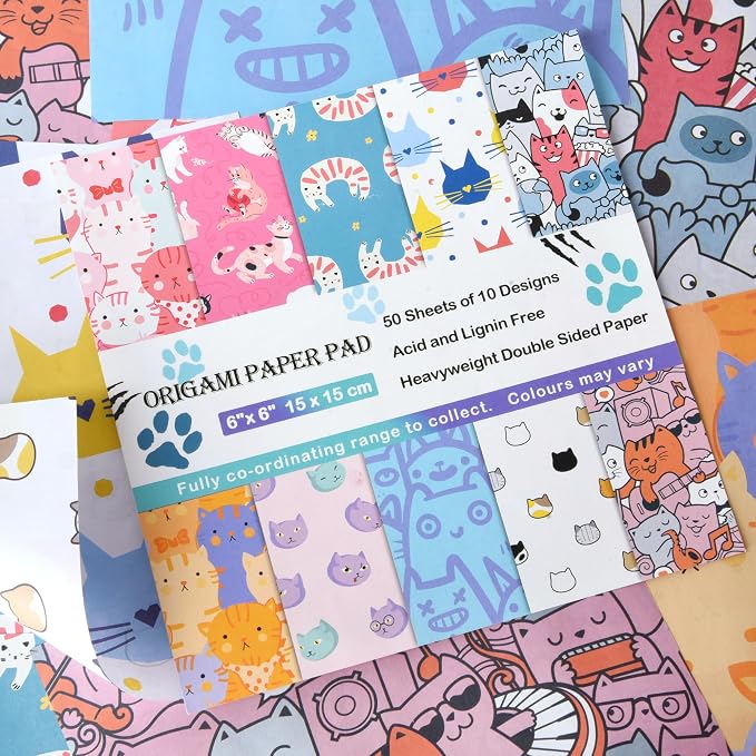 12 Different Packs Full Collection Origami Paper, 6-Inch Double Sided Color | 70GSM Colorful Paper,Various Pattern Origami Set,DIY Hand Crafts Kit,Arts Creativity,Easy to Fold,No-Fading.