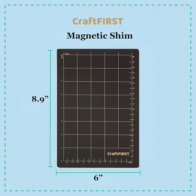 6 x 9 Magnetic Shim with Popular Card Size Grids Die Cutting Accessaries 2 Shims