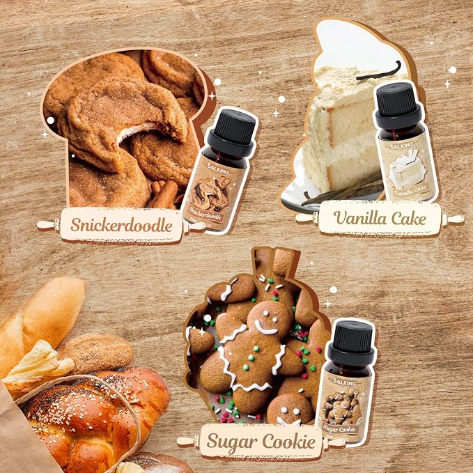 SALKING Bakery Fragrance Oils, Essential Oils Set for Diffuser for Home
