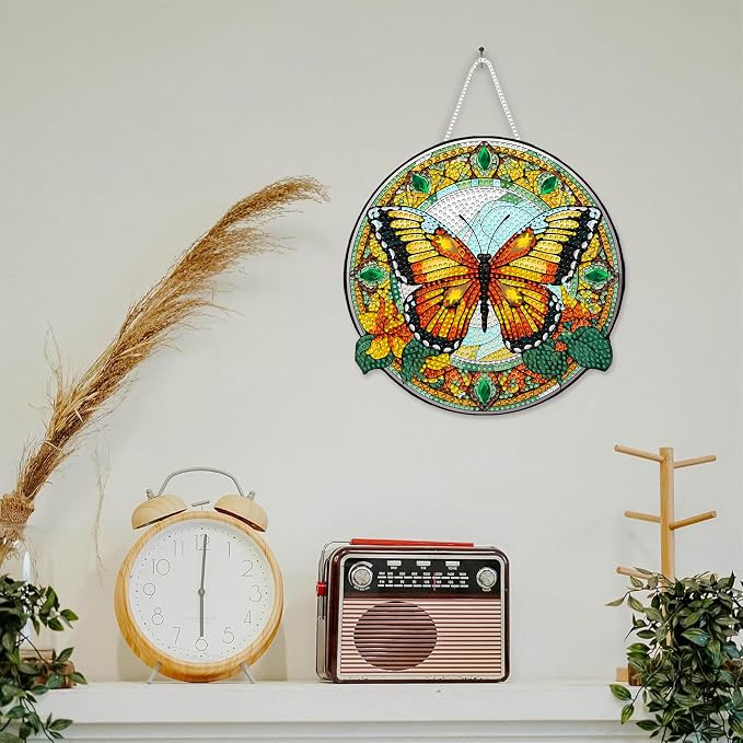 SKRYUIE Butterfly Hanging Pearl Diamond Art Kits for Adults Suncatcher A51