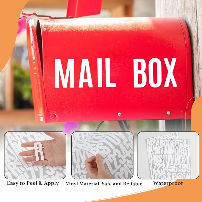 Letter Stickers 30 Sheets 1500 PCS Large 2 Inch Alphabet Stickers, White