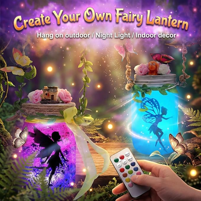 Alritz Fairy Lantern Craft Kit Mason Jar Night Light Ages 6+