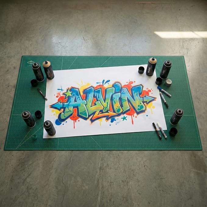 ALVIN GBM Self-Healing Cutting Mat 40 x 60 inch | Double-Sided Green/Black | 5-Layer Gridded Surface for Arts, Crafts and Sewing - Model GBM4060