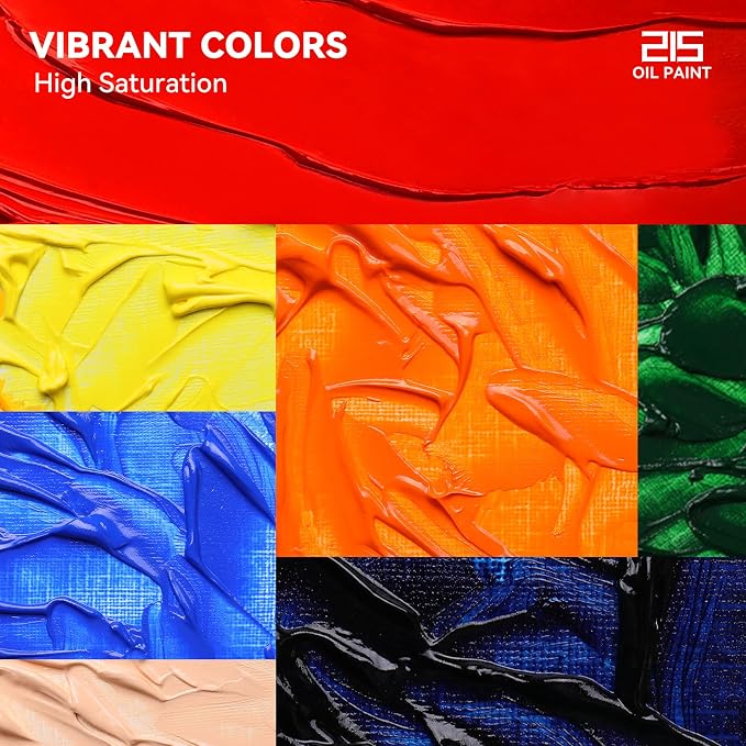 Paul Rubens Oil Paint, 24 Colors*20 ml Tubes, Professional Bright Colors | High Saturation, Creamy Texture, and Consistency, Art Supplies for Artists, Students, Beginners